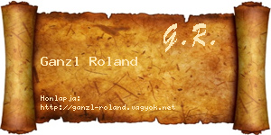 Ganzl Roland névjegykártya